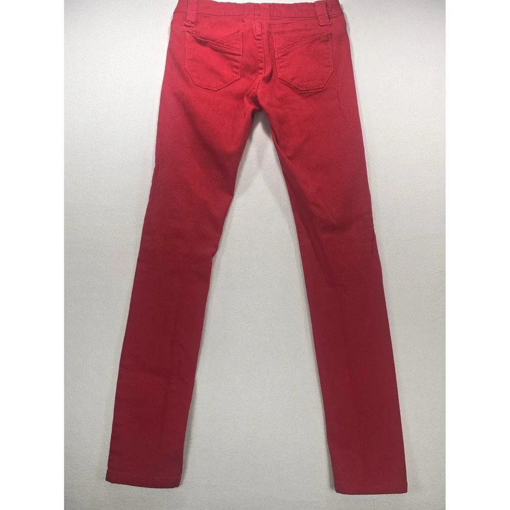 Blue Asphalt Red Skinny Jeans Womens Size 1 Low Rise Stretch Denim Pants